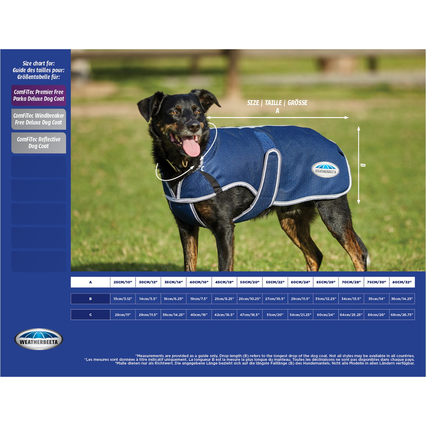 Weatherbeeta Comfitec Reflektierender Hundemantel - Silber
